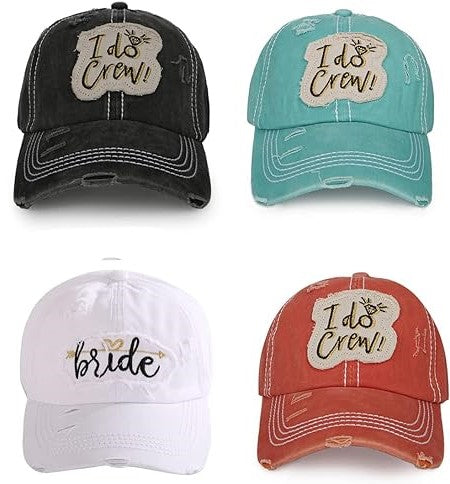 4-Pack Bride &amp; I Do Crew Hats